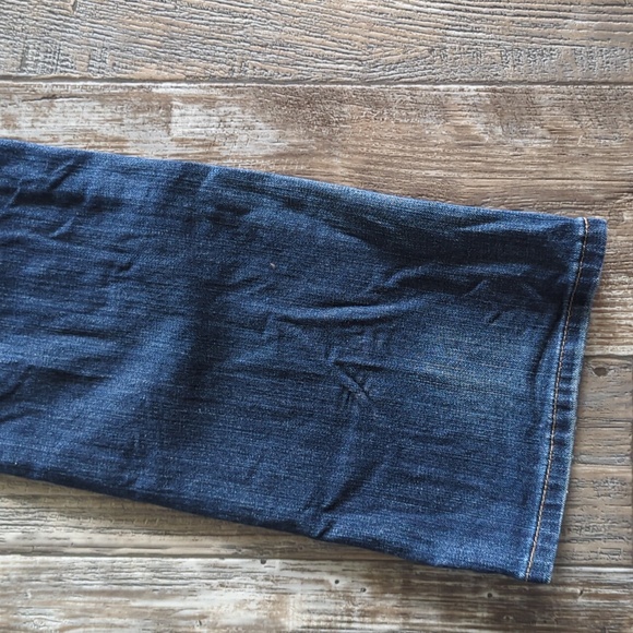 COWGIRL TUFF "Hot Rod Red" bootcut blue jeans red stitching horseback riding 24 - Picture 9 of 13